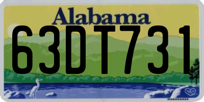 AL license plate 63DT731