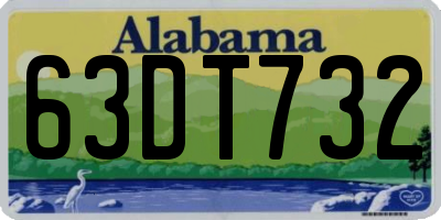 AL license plate 63DT732
