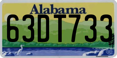 AL license plate 63DT733