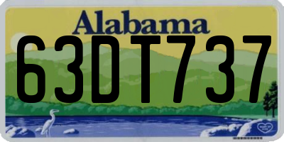 AL license plate 63DT737