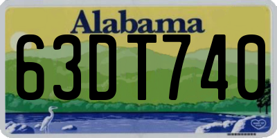 AL license plate 63DT740