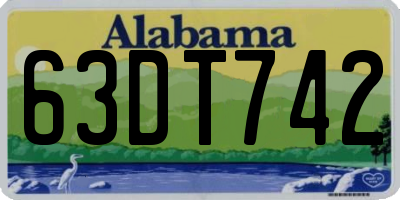 AL license plate 63DT742