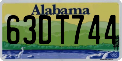 AL license plate 63DT744