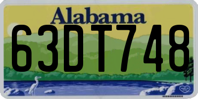 AL license plate 63DT748