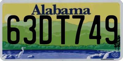 AL license plate 63DT749