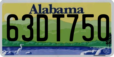 AL license plate 63DT750