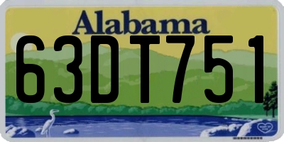 AL license plate 63DT751