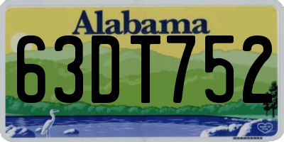 AL license plate 63DT752