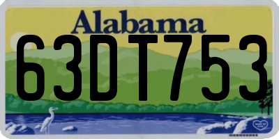 AL license plate 63DT753