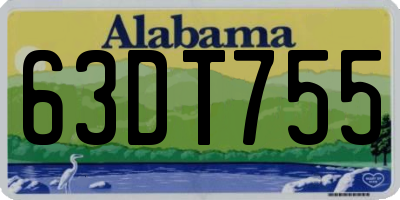 AL license plate 63DT755
