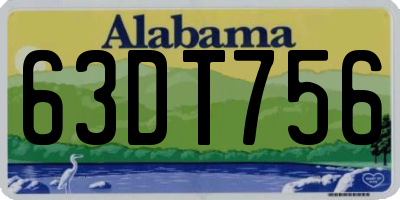 AL license plate 63DT756