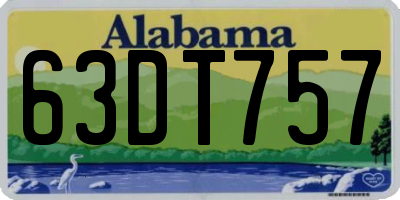 AL license plate 63DT757