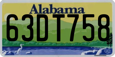 AL license plate 63DT758