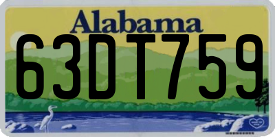 AL license plate 63DT759