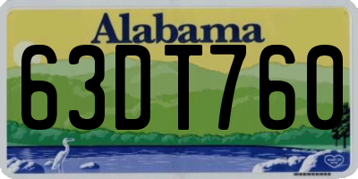 AL license plate 63DT760