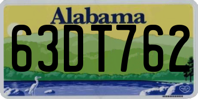 AL license plate 63DT762