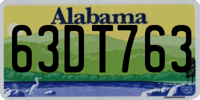 AL license plate 63DT763