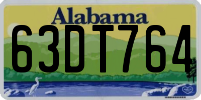 AL license plate 63DT764