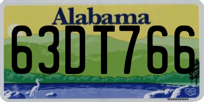 AL license plate 63DT766