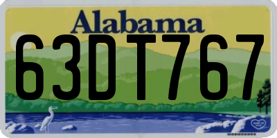 AL license plate 63DT767