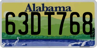 AL license plate 63DT768