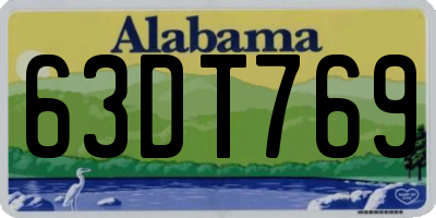 AL license plate 63DT769