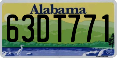 AL license plate 63DT771