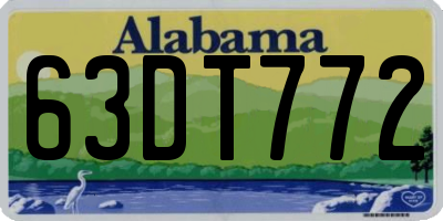 AL license plate 63DT772