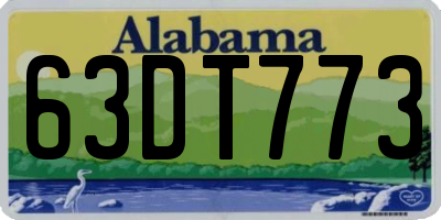 AL license plate 63DT773