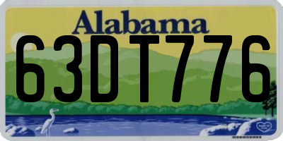AL license plate 63DT776