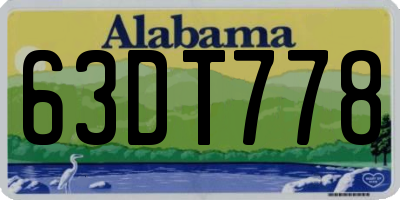 AL license plate 63DT778