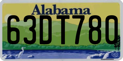 AL license plate 63DT780