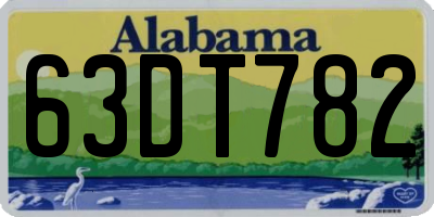 AL license plate 63DT782