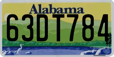AL license plate 63DT784