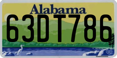AL license plate 63DT786