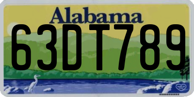 AL license plate 63DT789