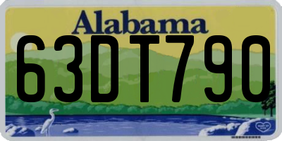 AL license plate 63DT790