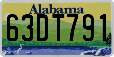 AL license plate 63DT791