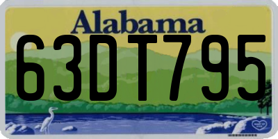 AL license plate 63DT795