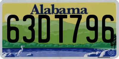AL license plate 63DT796