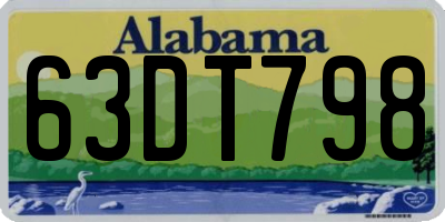 AL license plate 63DT798