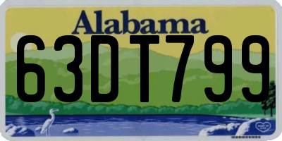 AL license plate 63DT799