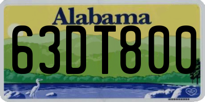 AL license plate 63DT800