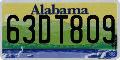 AL license plate 63DT809