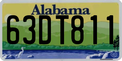AL license plate 63DT811