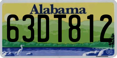 AL license plate 63DT812