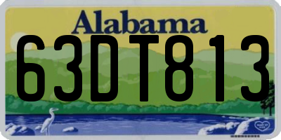 AL license plate 63DT813