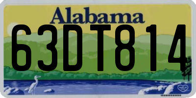 AL license plate 63DT814