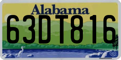 AL license plate 63DT816