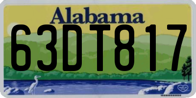 AL license plate 63DT817